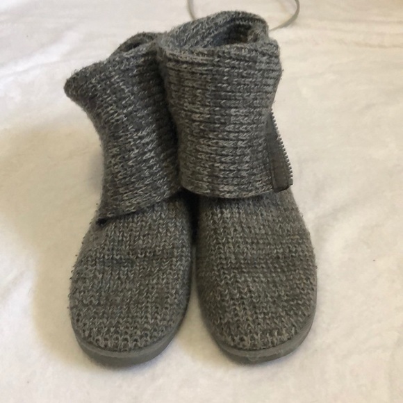 Gray knitted boots - Picture 2 of 2